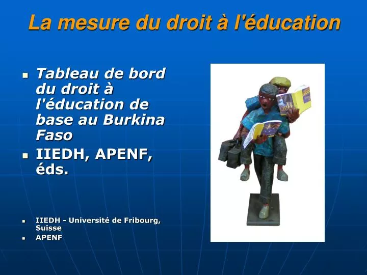 la mesure du droit l ducation