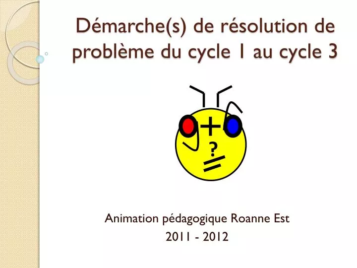 d marche s de r solution de probl me du cycle 1 au cycle 3