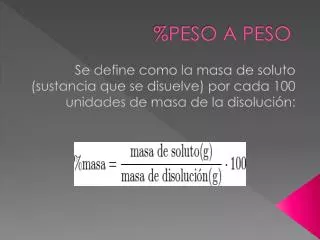 peso a peso