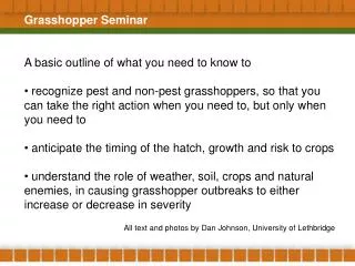 Grasshopper Seminar A basic outline of what you need to know to