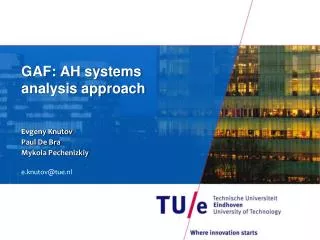 GAF: AH systems analysis approach