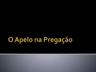 o apelo na prega o