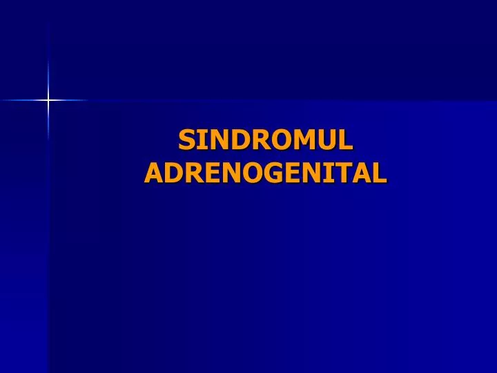 sindromul adrenogenital
