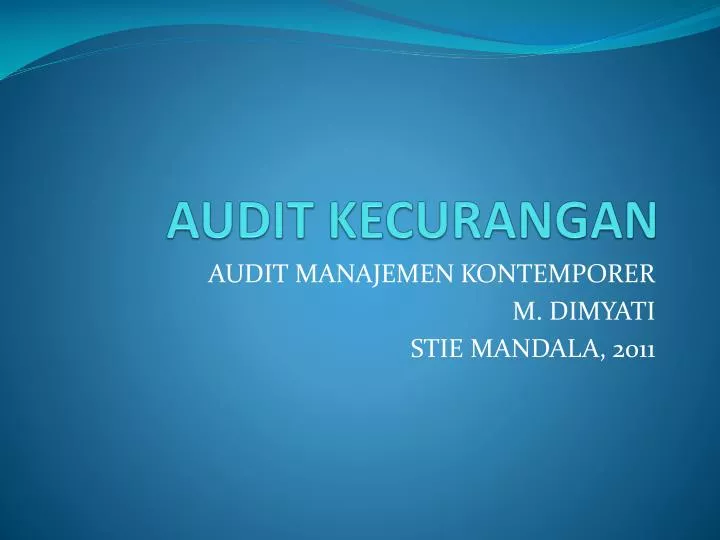 audit kecurangan