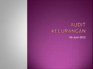 audit kecurangan
