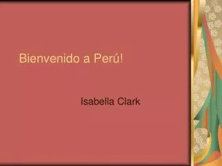 bienvenido a per
