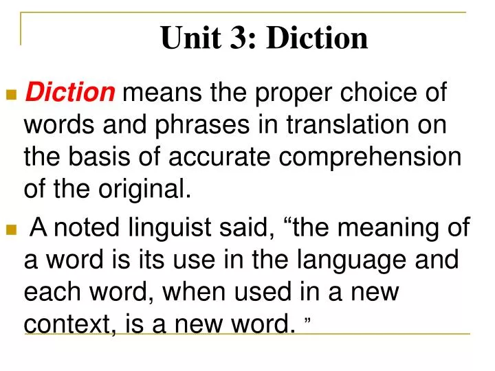 unit 3 diction
