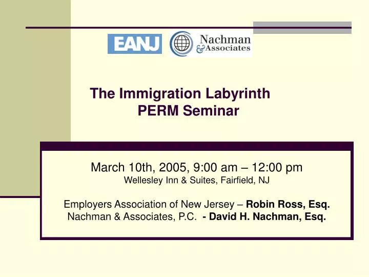 the immigration labyrinth perm seminar