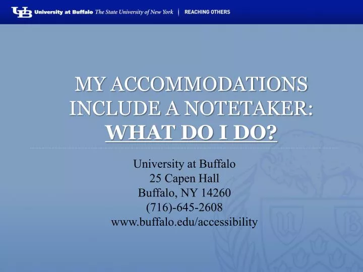 my accommodations include a notetaker what do i do
