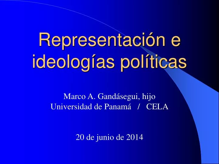 representaci n e ideolog as pol ticas