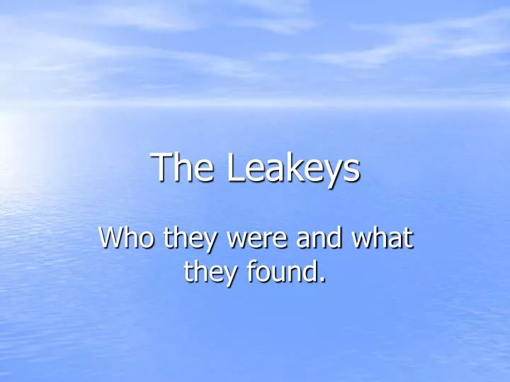 the leakeys