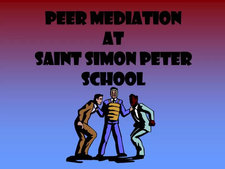 peer mediation at saint simon peter school