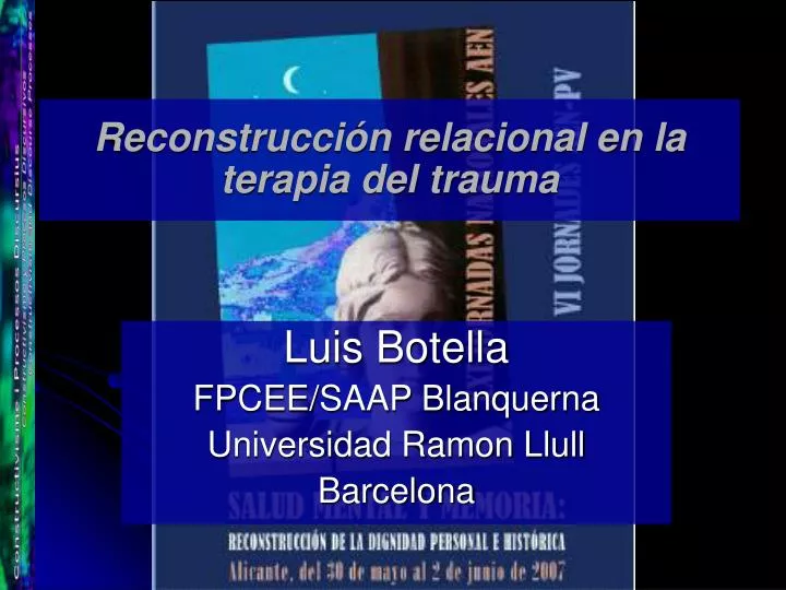 reconstrucci n relacional en la terapia del trauma