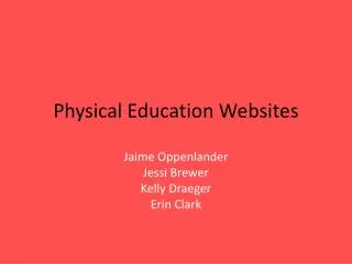 Physical Education Websites