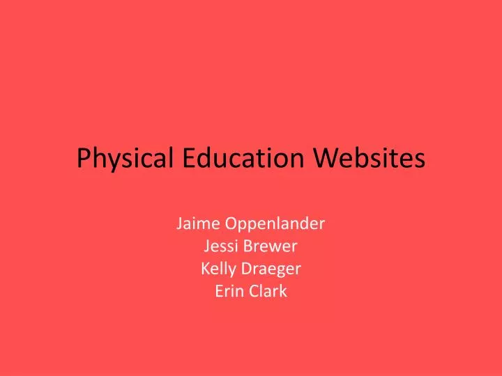 physical education websites