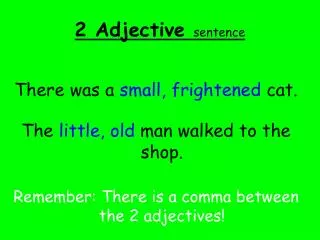 2 Adjective sentence