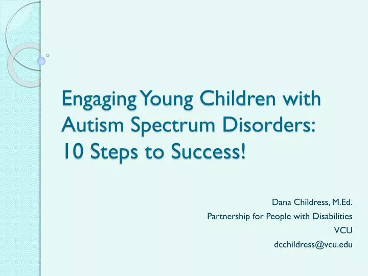 engaging young children with autism spectrum disorders 10 steps to success