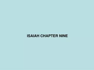 ISAIAH CHAPTER NINE