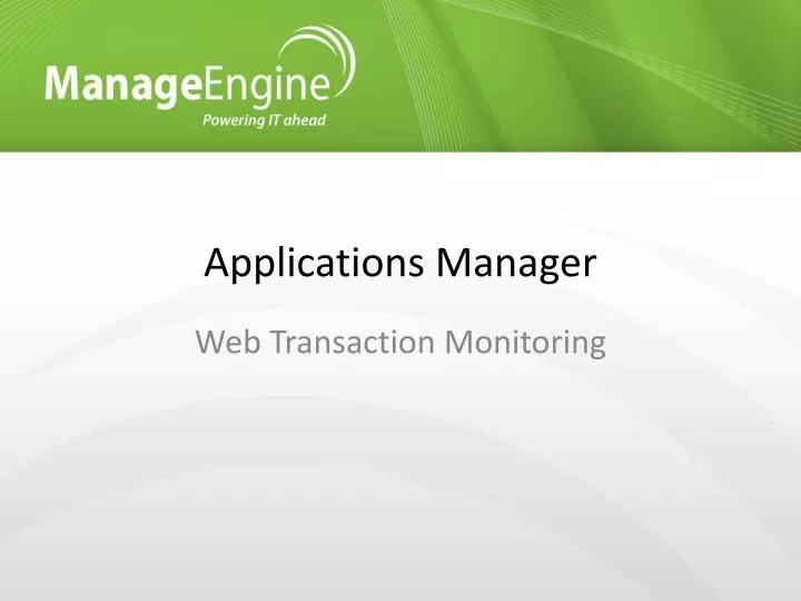 applications manager