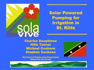 Solar Powered Pumping for Irrigation in St. Kitts