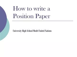 how to write a position paper