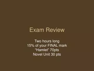 Exam Review