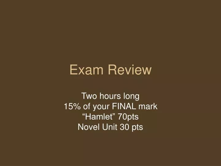 exam review