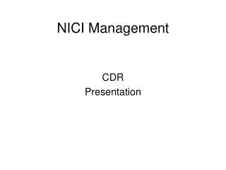 NICI Management
