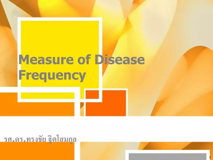 measure of disease frequency