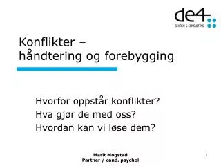 konflikter h ndtering og forebygging