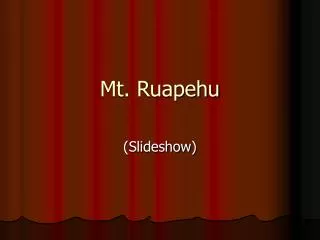 mt ruapehu