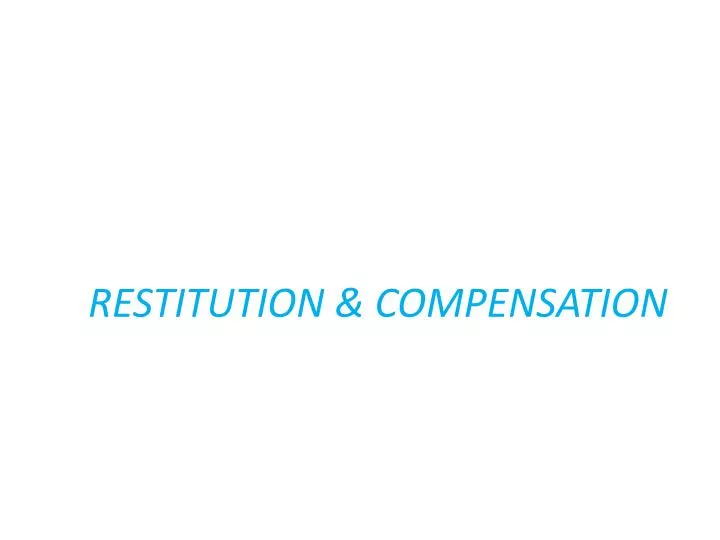 restitution compensation