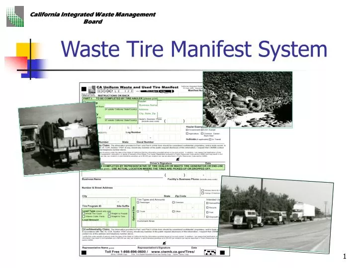 waste tire manifest system