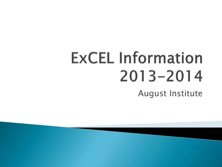 excel information 2013 2014