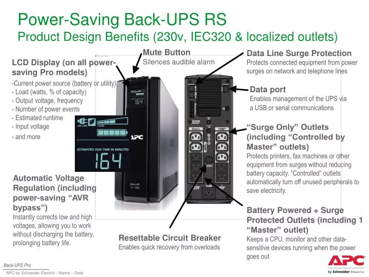 power saving back ups rs product design benefits 230v iec320 localized outlets