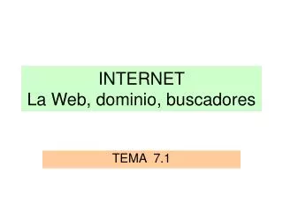 internet la web dominio buscadores