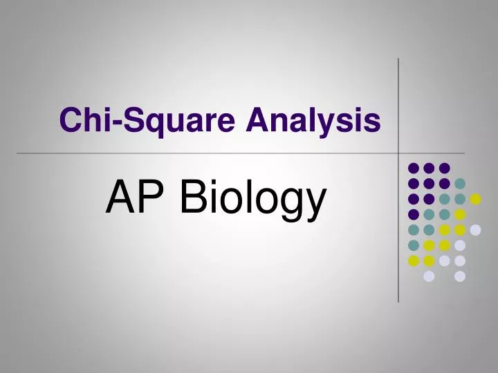 chi square analysis