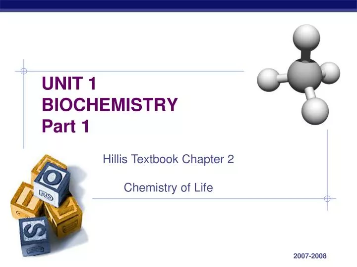 unit 1 biochemistry part 1