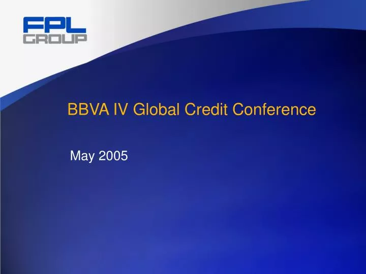 bbva iv global credit conference