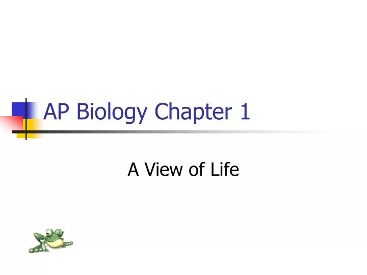 ap biology chapter 1