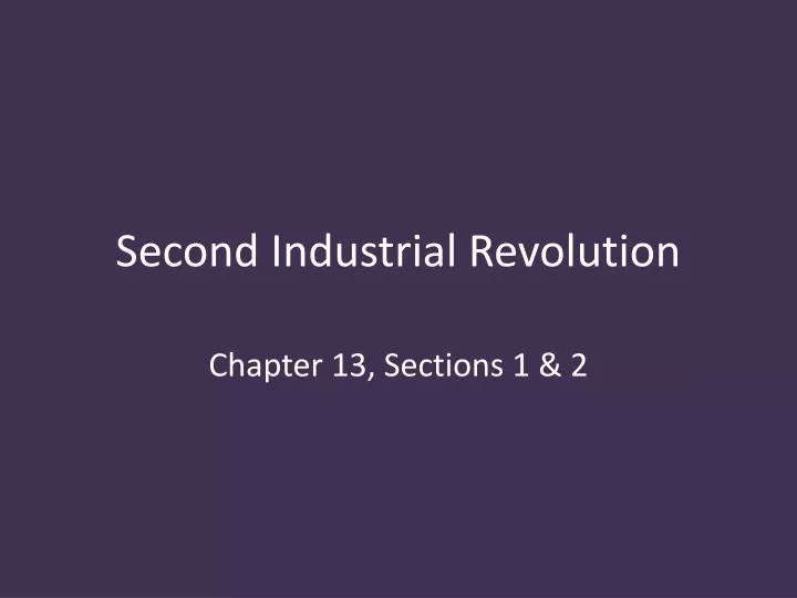 second industrial revolution