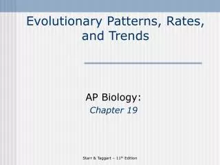 Evolutionary Patterns, Rates, and Trends