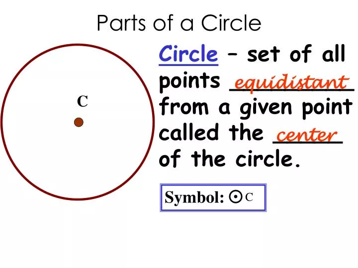 parts of a circle