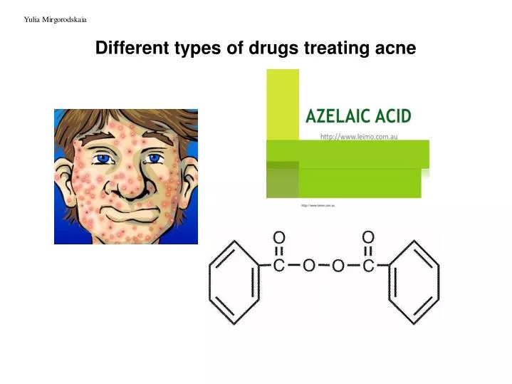 different types of drugs treating acne