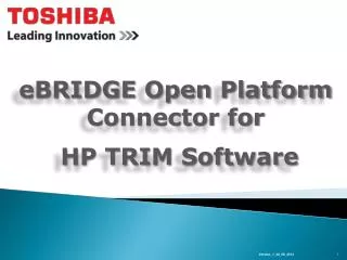 eBRIDGE Open Platform Connector for HP TRIM Software