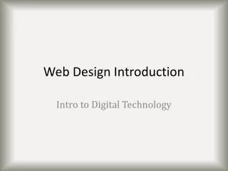 Web Design Introduction