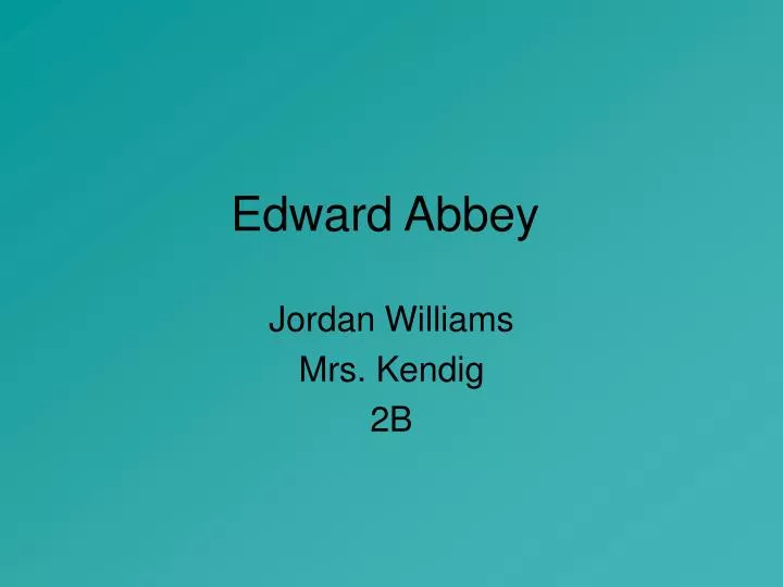 edward abbey