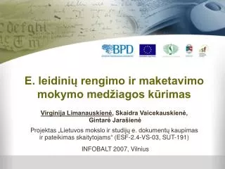 e leidini rengimo ir maketavimo mokymo med iagos k rimas
