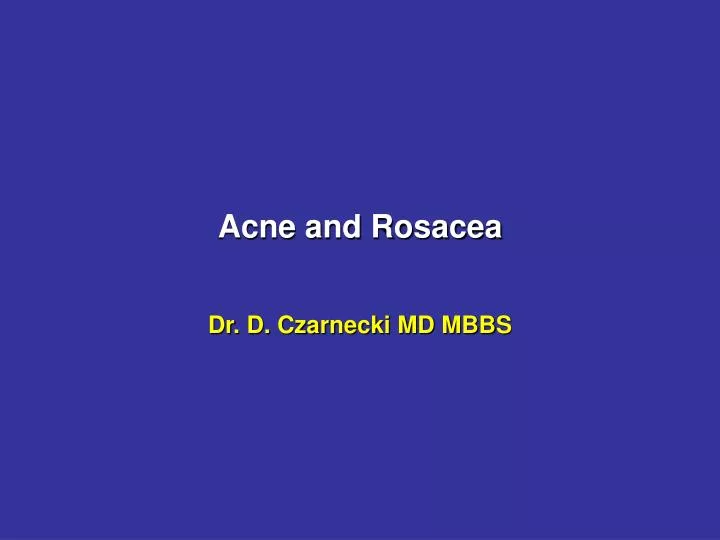 acne and rosacea