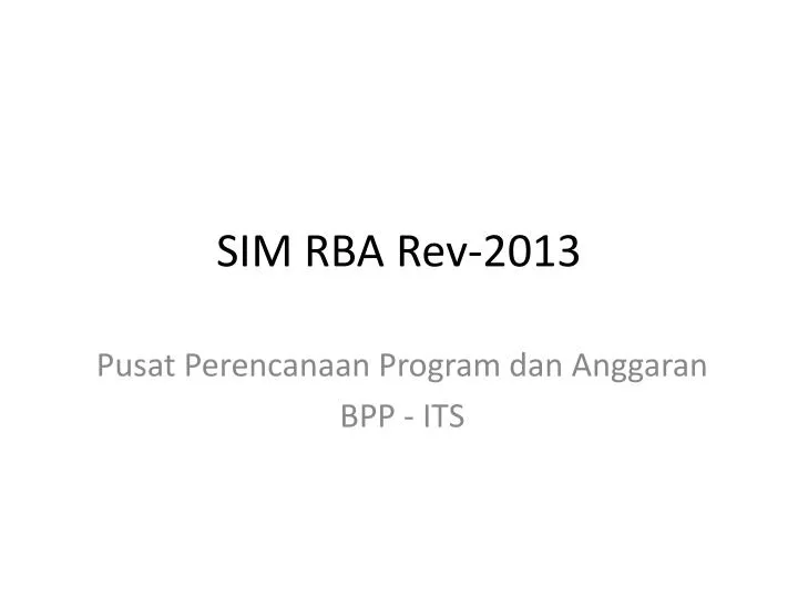 sim rba rev 2013